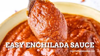 Quick and Easy Enchilada Sauce Recipe  Chili Pepper Madness [upl. by Anitsugua]