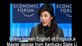 Yingluck Shinawatra in Davoswith utterly broken English [upl. by Asyen]