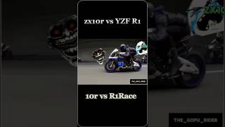 Yamaha YZF R1 vs zx10r race 😈😎💨shorts short tranding race [upl. by Ithsav]