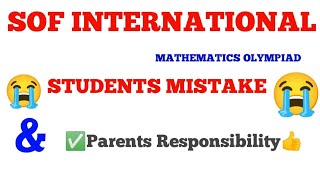 SOF INTERNATIONAL STUDENTS। MISTAKE WHAT SHOULD PARENTS DO RajeshTutorials [upl. by Serica]