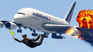 AirFrance Airbus a380 Collide amp Crash Emergency land at UAE Today gta5 fyp shorts [upl. by Leirraj]