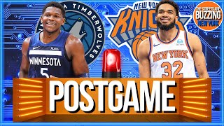 KNICKS TIMBERWOLVES POSTGAME LIVE  KAT vs Edwards DiVincenzo returns Randle Out [upl. by Charlotta]