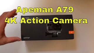 Apeman A79 4K Action Camera unboxing [upl. by Vaughan]