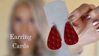 DIY Earring Cards Cutting Cardstock with Cricut [upl. by Peale]