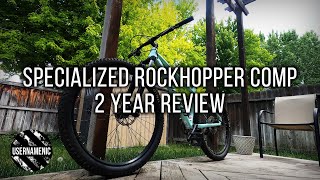 Specialized Rockhopper Comp 2 YEAR REVIEW  1000 Hardtail [upl. by Enaffit569]