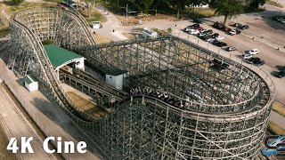 Zippin Pippin Cinematic OffRide wDrone Bay Beach Amusement Park [upl. by Abell279]