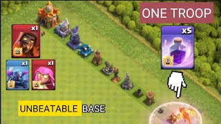 One Raged Troop Vs Level 1 Straight Line Defense Formation  Clash of clans clashofclans [upl. by Neffirg]