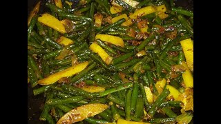 ଝୁଡୁଙ୍ଗ ଆଳୁ ଭଜାBarbati bhaji Long beans stir frylong beans fryrecipe how to prepare longbeans fry [upl. by Nudd]