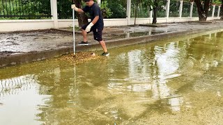 The Untold Story of Draining Major Roadway Flood By Unclogging Storm Drain [upl. by Liahcim154]