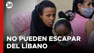 Migrantes africanos no pueden escapar del Líbano [upl. by Ketchum]