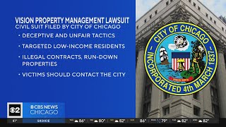 Chicago sues Vision Property Management says company scammed lowincome residents [upl. by Ellennoj]