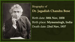 Biography of Jagadish Chandra Bose [upl. by Yclehc]