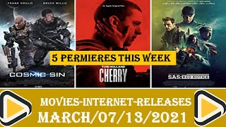 5New Movie Releases on internet March 07132021 [upl. by Annaeiluj]