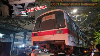 HISTORICALDemonstrator SIE Rail Vision SMRT TRAINS At the Scrapyard — C651 EMU 201 [upl. by Hallam]