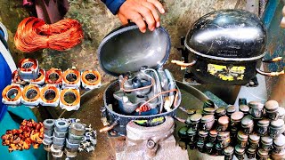 Fridge Compressor  Compressor Recycle Process  How To Repair Fridge Compressor [upl. by Erised]