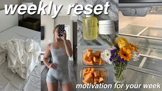 WEEKLY RESET productive Sunday selfcare deep cleaning amp grocery shopping [upl. by Ayekin]