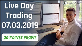 Live Day Trading IndicesForex  7th March 2019  A Routine Trade [upl. by Gnoix529]