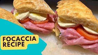 Italian Focaccia Sandwich Recipe  Prosciutto Cotto Tomato Mozzarella and Songino sl panini vlog [upl. by Lura]