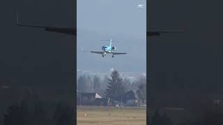 Spectacular Views of Swiss Alps Gulfstream GIVX G450 Landing [upl. by Casper]