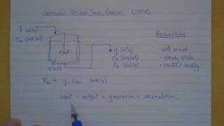 Continuous stirred tank reactor equation [upl. by Aip]