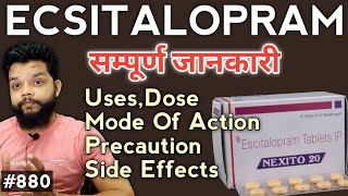 Escitalopram 20mg Tablet UsesMode Of ActionSide Effects amp Dose In Hindi  Nexito 20mg Tablet [upl. by Nepean]