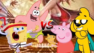 MUGEN Battle 491 Karate SpongeBob and Patrick Star VS Peppa Pig and Mikecrack [upl. by Craig]