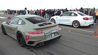 Tuner cars DRAG RACING 1300HP 991 Turbo Novitec 720S 1250HP M6 F12 750HP M5 F90 1250HP RS6 V10 [upl. by Kristy]