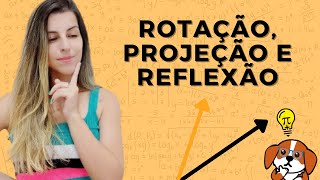 ROTAÇÃO REFLEXÃO E PROJEÇÃO DE VETORES Relação com Autovalores e Autovetores  Álgebra Linear [upl. by Ahsat402]