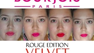 bourjois rouge edition velvet swatch [upl. by Lapointe]