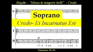 Haydn  Missa In Tempore Belli  Paukenmesse  3b Credo  Et Incarnatus Est  Soprano [upl. by Ahsinyd]