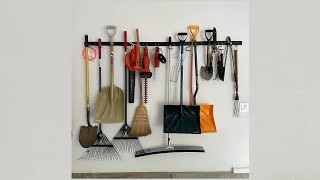 WellMade 64 Inch Adjustable Garden Wall Mount Tool Organizer Garage Storage System Hook Review [upl. by Teresita71]