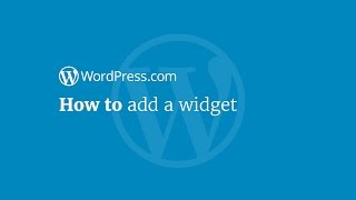 WordPress Tutorial How to Add a Widget [upl. by Tearle]