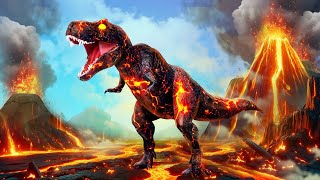 Volcano Dinosaur Attack On Dinosaurs  Funny Dinosaurs Great Escape Adventure [upl. by Ecirtra]