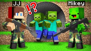 Mikey amp JJ War vs Zombie Apocalypse in Minecraft  Maizen Challenge [upl. by Heurlin]