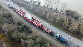 Millbrook Power Station transformer delivery and construction flyby including substation site [upl. by Andrei]