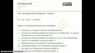 Oksidasjonstall i uorganiske forbindelser [upl. by Nraa]