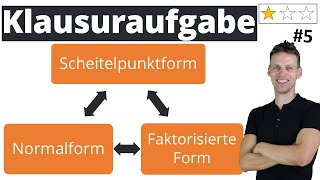 Quadratische Funktionen  Abschlussprüfung  Klassenarbeit  Einfach 5 [upl. by Idnahk]