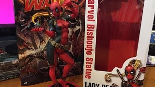 Kotobukiya Lady Deadpool Marvel Bishoujo Statue Unboxing [upl. by Llechtim563]