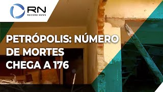 Petrópolis chega a 176 o número de mortos e tragédia é a maior da história da cidade [upl. by Ennovahc]