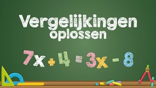 VERGELIJKINGEN oplossen Wiskunde [upl. by Chlores]