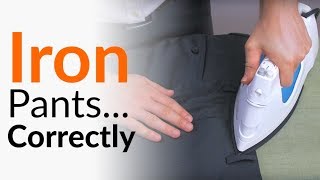 Iron pants with No Damage  How To Press Trousers SAFELY [upl. by Anaerdna]