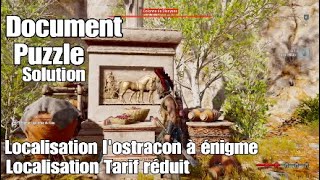 Assassins Creed Odyssey  Document  Tarif Réduit  Localisation amp Solution [upl. by Olin]