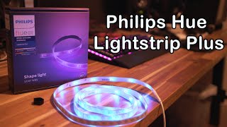 Philips Hue Lightstrip Plus Unboxing Install amp Review [upl. by Adyol750]