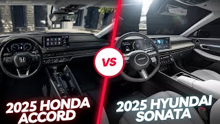 2025 Honda Accord vs 2025 Hyundai Sonata Design Engine Specs and Features Compared [upl. by Onder992]