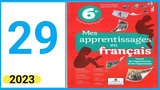 mes apprentissages en français 6 page 29 [upl. by Rick]