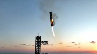 Starship test flight 5  Booster landing [upl. by Mirna]