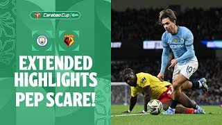 PEP SCARE  Manchester City v Watford extended highlights [upl. by Kim552]