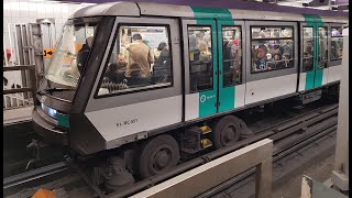 Cab View Métro Ligne 1🚈MP05 STIF x RATP  La Défense➡️Château de Vincennes Grève 310123 [upl. by Eleanor]