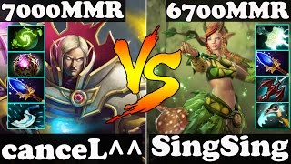 Dota 2  canceL 7000MMR Invoker VS SingSing 6700MMR Enchantress  Ranked Gameplay [upl. by Atthia982]