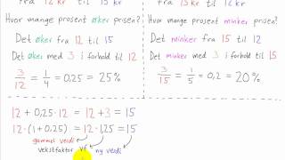 Matematikk 1P  045  Prosentvis økning og nedgang [upl. by Eirhtug]